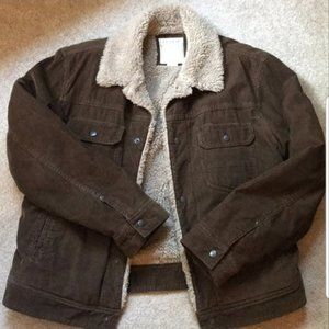J. Crew Men's Brown Sherpa Jacket Size Large